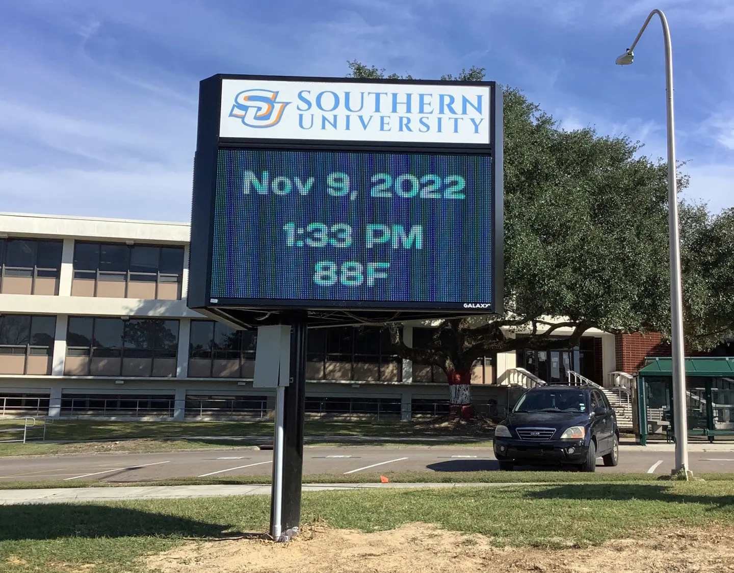 Outdoor LED installed by Go Media LLC at Southern University in Louisiana