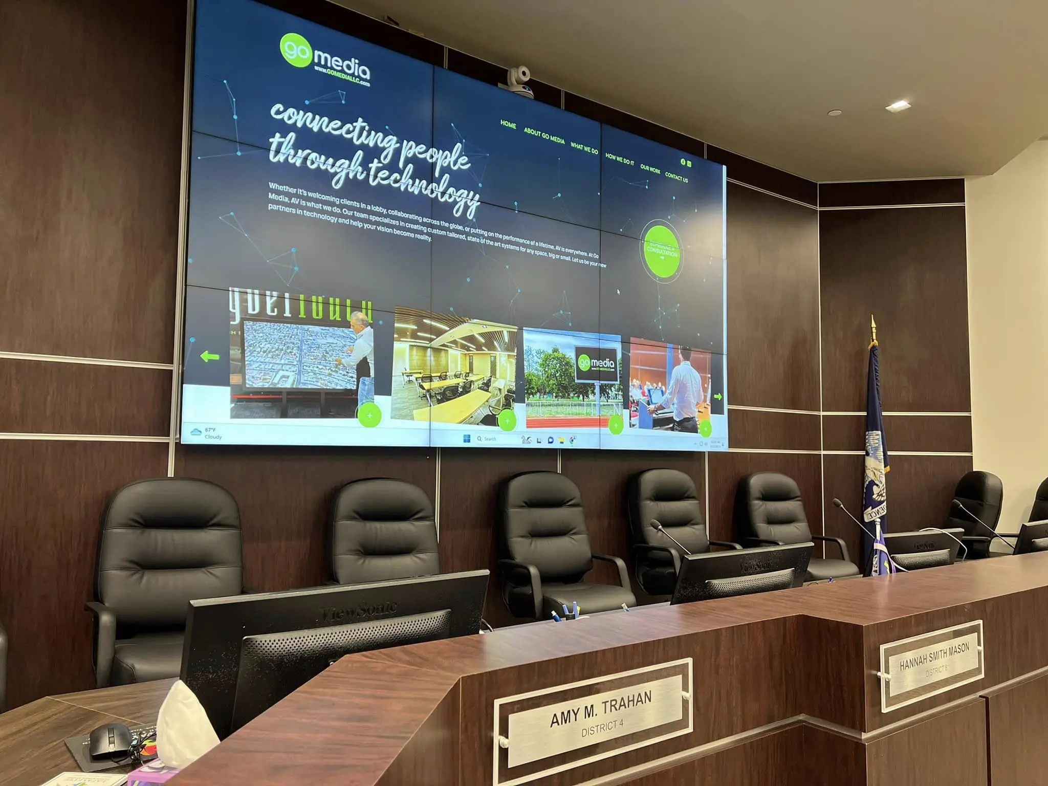 LED Video Wall for Lake Charles Commercial Settings installed and designed by Go Media LLC